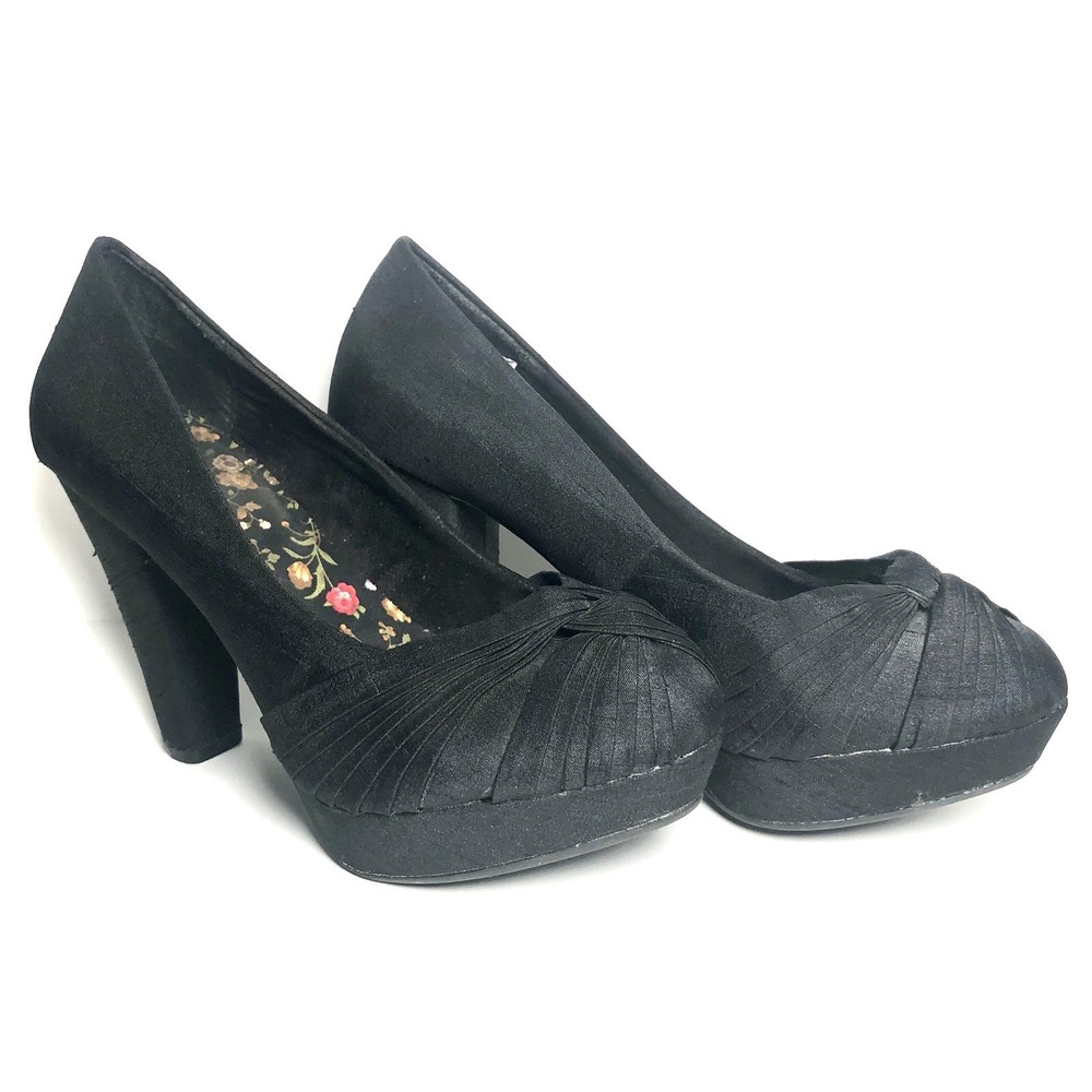 Rocket Dog‎ Rocketdog Black Pinup Retro Platform Heels Womens Size 8M 40s Style